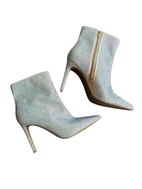 INC International Concepts Iridescent Crystal Pointed Toe Stiletto Heels Womens